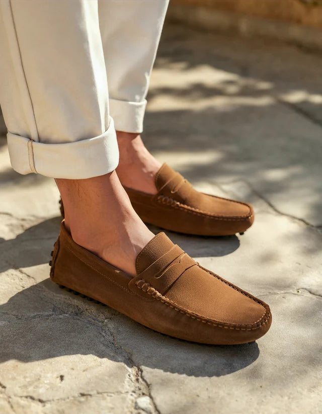 Old Money Suede Driver Loafers