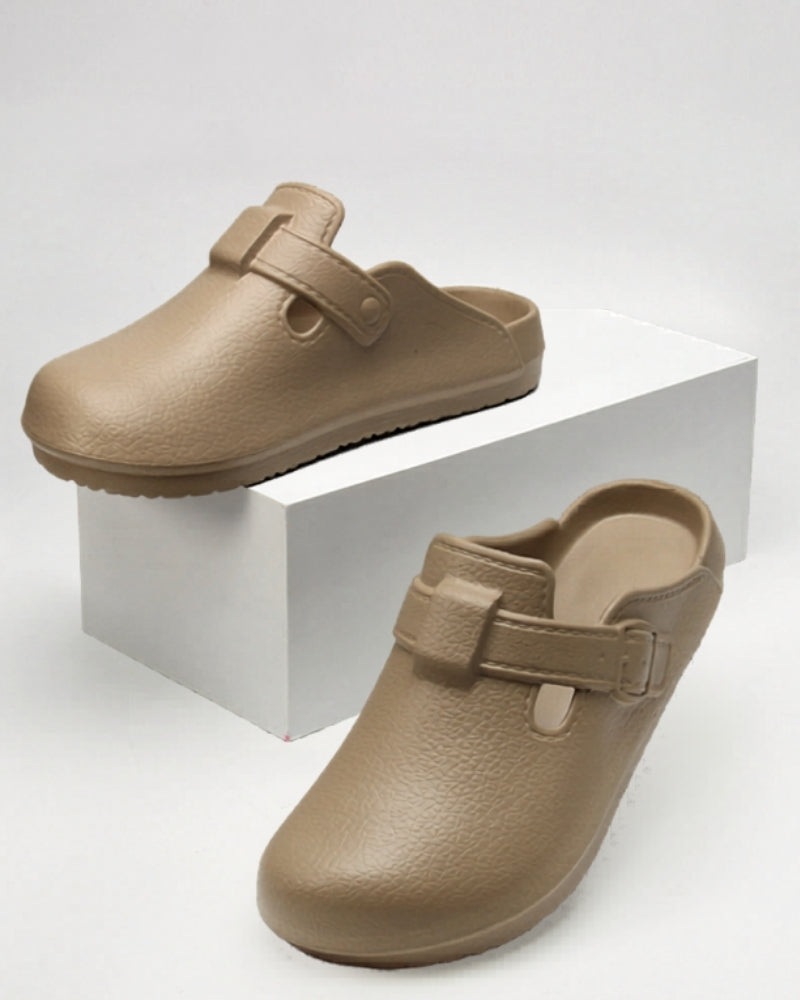 Classic Comfort Buckle Clogs