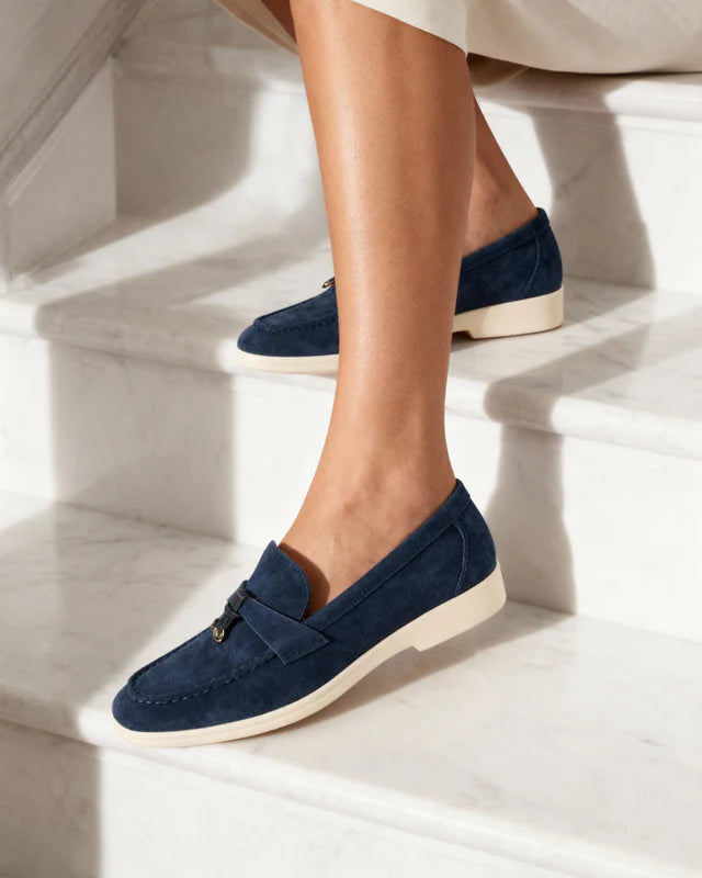 Old Money Suede Lady Loafers